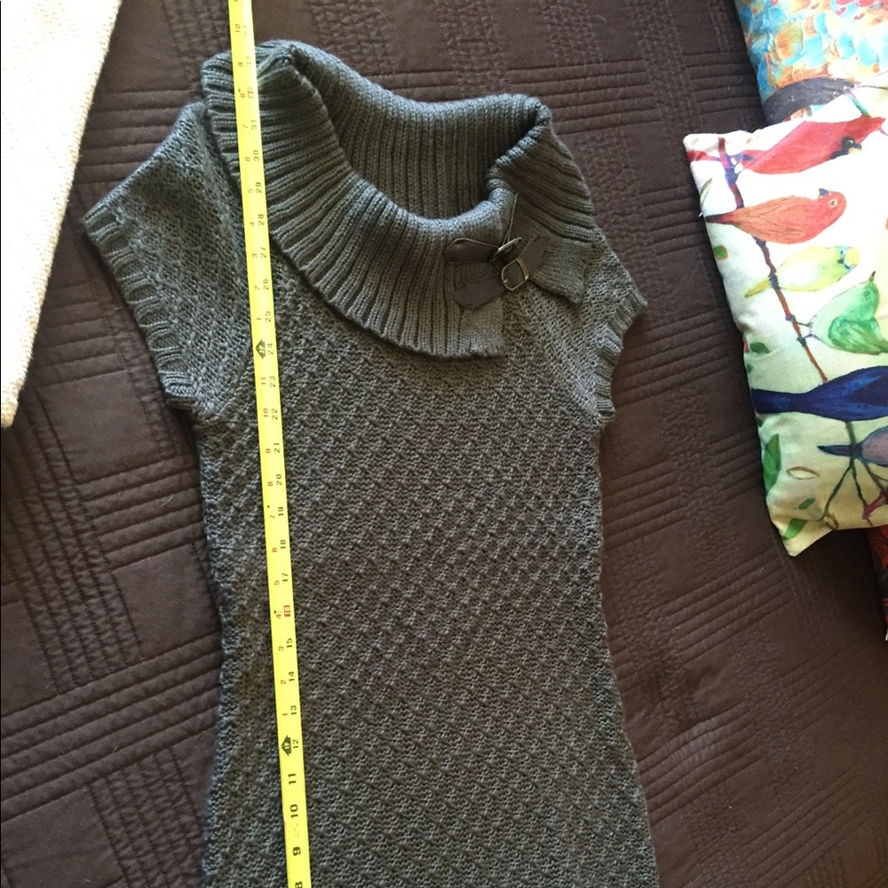 Dark green/olive sweater dress. - Picture 3 of 4